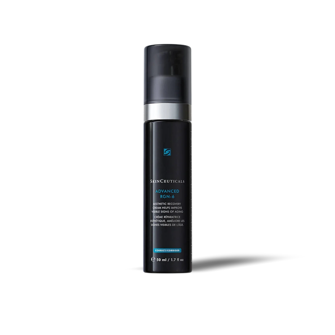 Skinceuticals Advanced RGN-6 regenerative cream with 6% retinaldehyde and peptides to support skin renewal, reduce wrinkles, and improve firmness overnight