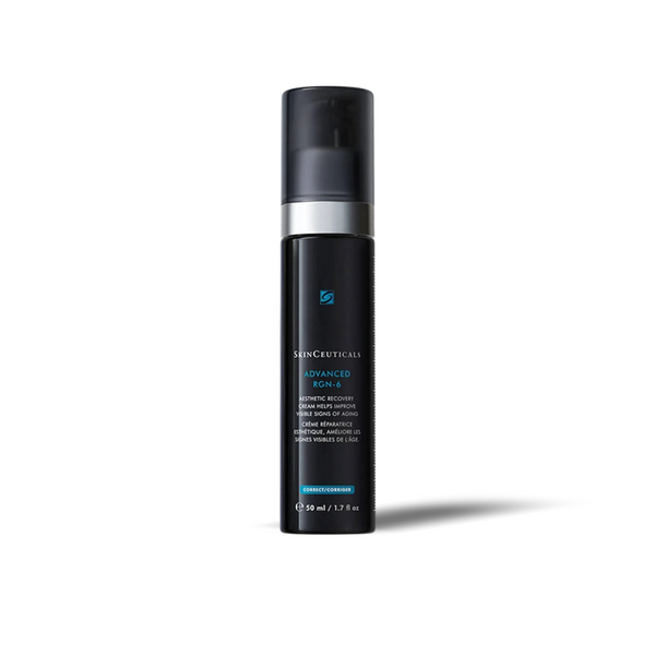 Skinceuticals Advanced RGN-6 regenerative cream with 6% retinaldehyde and peptides to support skin renewal, reduce wrinkles, and improve firmness overnight