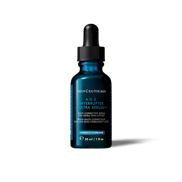 Skinceuticals A.G.E. Interrupter Ultra Serum advanced anti-wrinkle serum designed to improve skin firmness, reduce visible signs of aging, and restore elasticity for mature skin